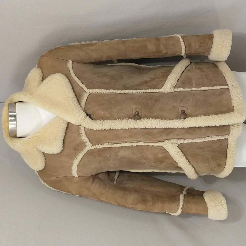 New Zealand Shearling Coat Thick Fur & Leather Jacket Sheepskin See Measurements